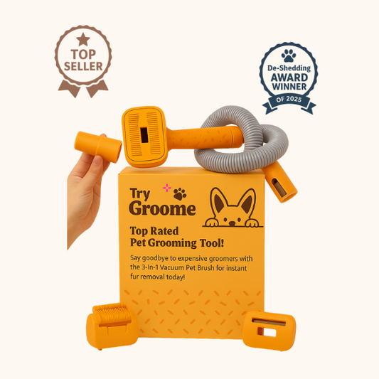 GROOME™ 3-In-1 Vacuum Pet Brush