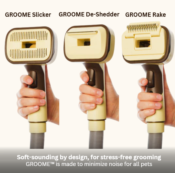 GROOME™ 3-In-1 Vacuum Pet Brush